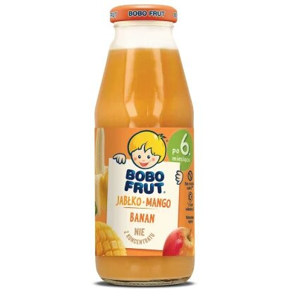 Bobo Frut Fruit Nectar Apple Mango Banana for Babies after 6 Months of Life 300ml
