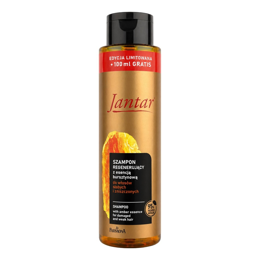 Jantar Regenerujący Szampon z Esencją Bursztynową dla Włosów Słabych i Zniszczonych 300ml