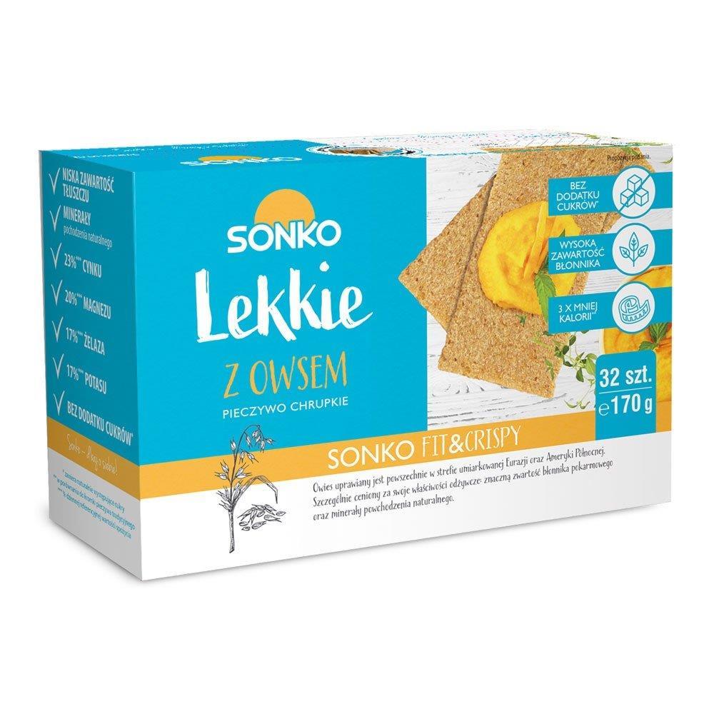 Sonko Lekkie Pieczywo Chrupkie Źródło Błonnika z Owsem bez Dodatku Cukru 170g