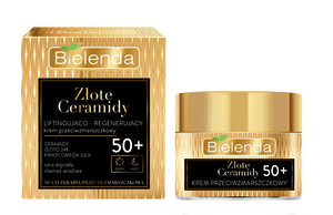 Bielenda Golden Ceramides Lifting and Regenerating Anti Wrinkle Cream 50+ for Day and Night 50m