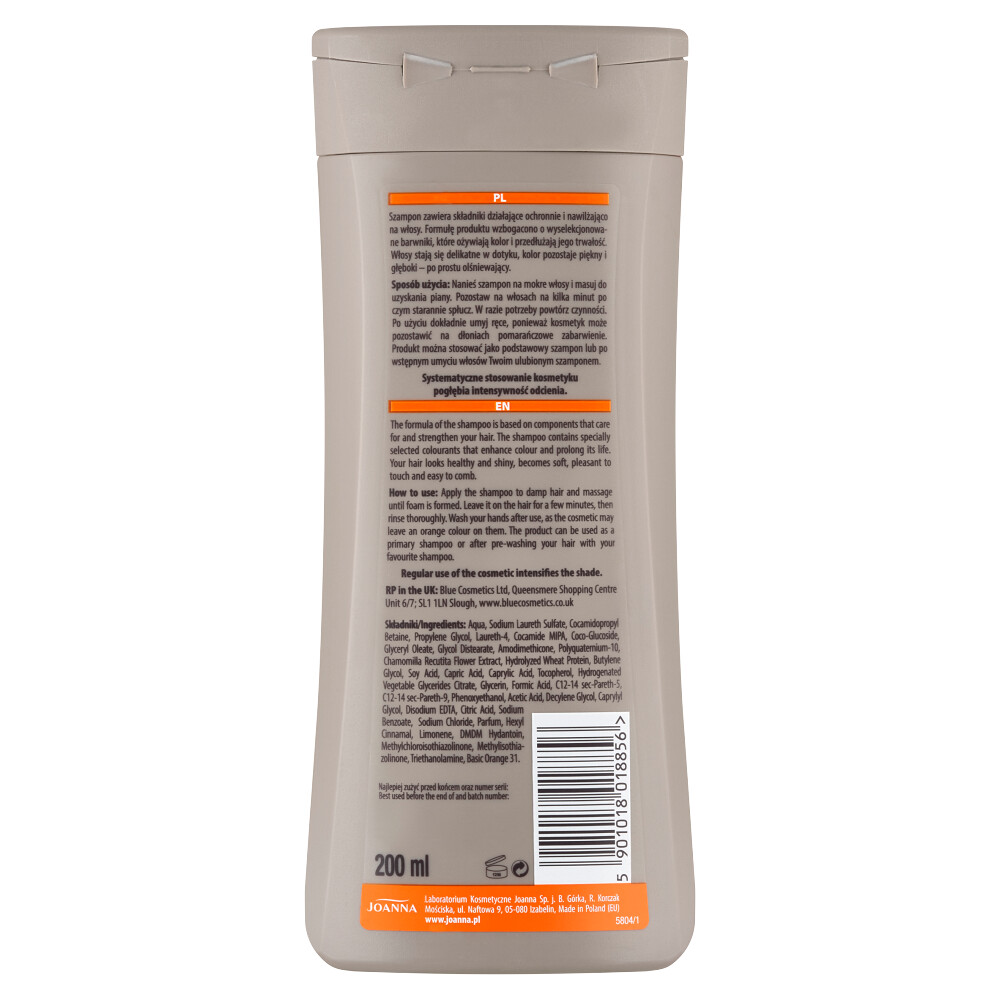 Joanna Ultra Color Szampon do Włosów w Odcieniach Rudego 200ml