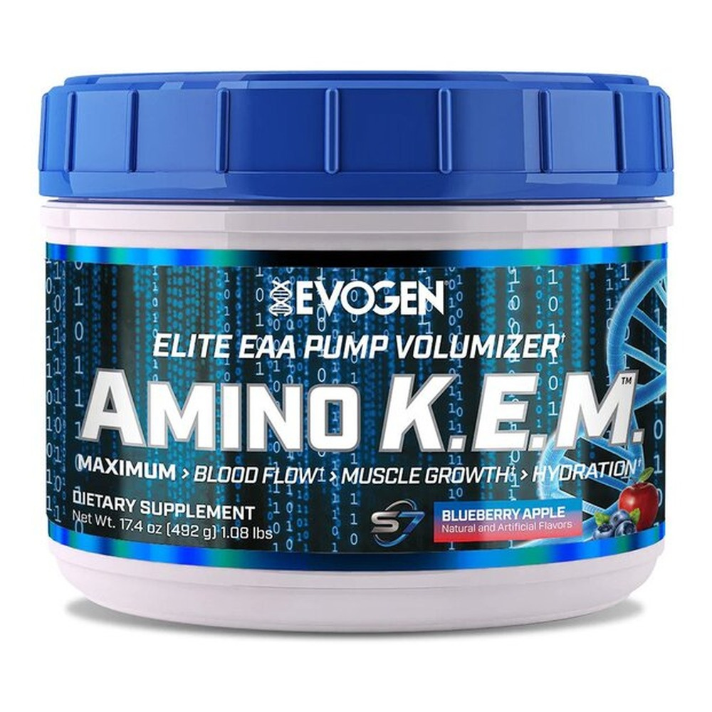 Evogen Amino K.E.M. EAA Amino Acid Powder, Blueberry Apple 492g