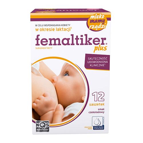 Femaltiker Choco Produkt do Stosowania w Celu Wspomagania Laktacji Smak Czekoladowy 12 Saszetek