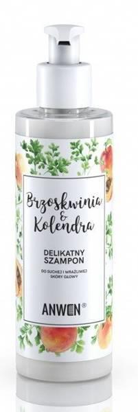 Anwen Brzoskwinia & Kolendra Delikatny Szampon do Suchej i Wrażliwej Skóry Głowy 200ml