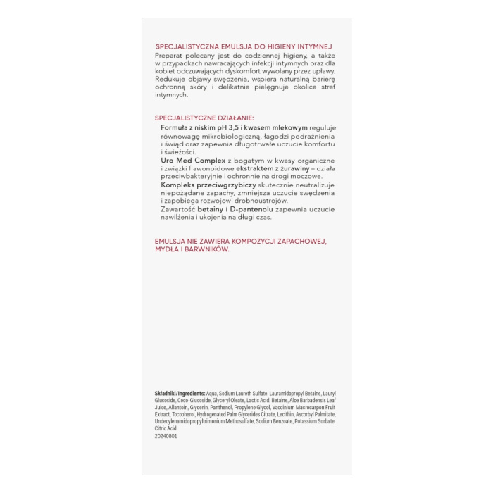 AA Intimate Med Advanced pH 3.5 Specialist Emulsion for Intimate Hygiene 300ml