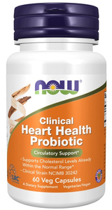 NOW Foods Clinical Heart Health Probiotic To Support Cholesterol Levels 60 Vcaps