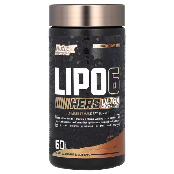 Nutrex Lipo-6 Black Hers Ultra Concentrate Fat Burner with Caffeine for Women 60 Caps