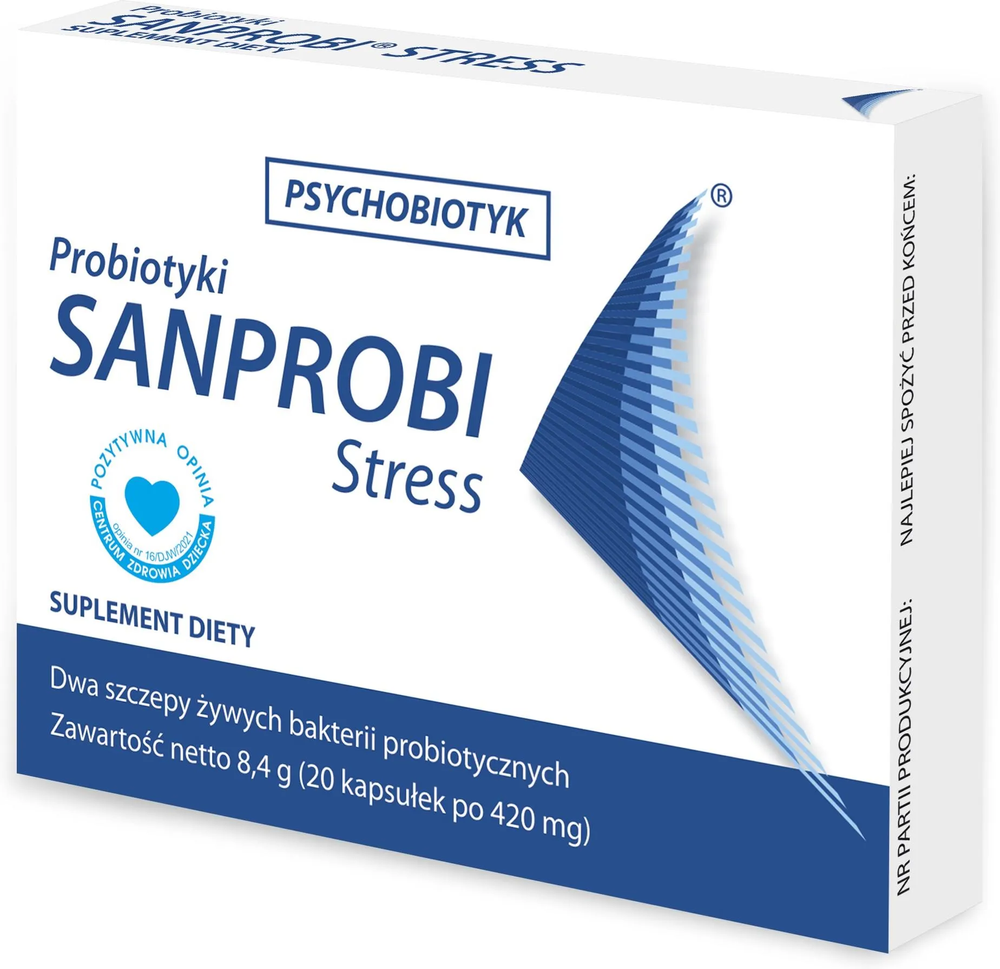 Sanprobi Stress Probiotyk Wspiera Mikroflorę Organizmu 20 Kapsułek