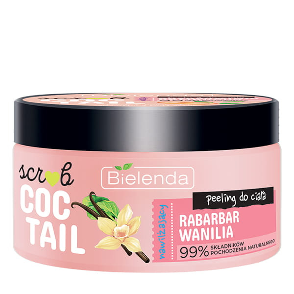 Bielenda Scrub Coctail Nawilżający Peeling do Ciała Rabarbar & Wanilia 350g