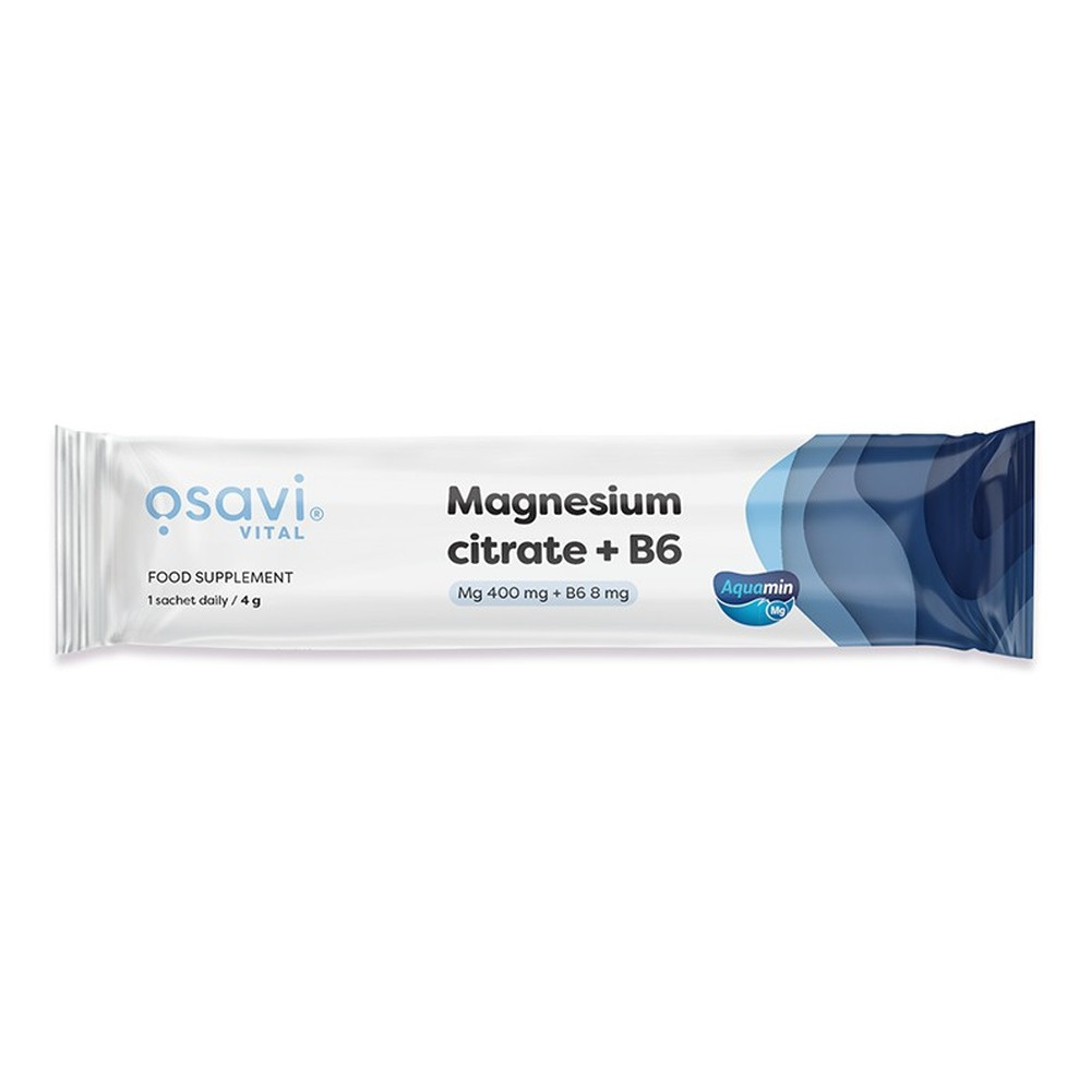 Osavi Cytrynian Magnezu + B6 w Proszku Na Mięśnie i Energię 4g
