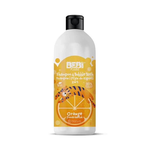 Barwa Bebi Kids Orange Shampoo & Bath Liquid 2in1