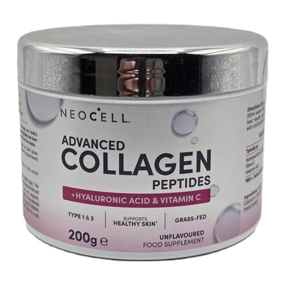NeoCell Advanced Collagen Peptides kolagen typu I i III z witaminą C i kwasem hialuronowym Bez Smaku 200g