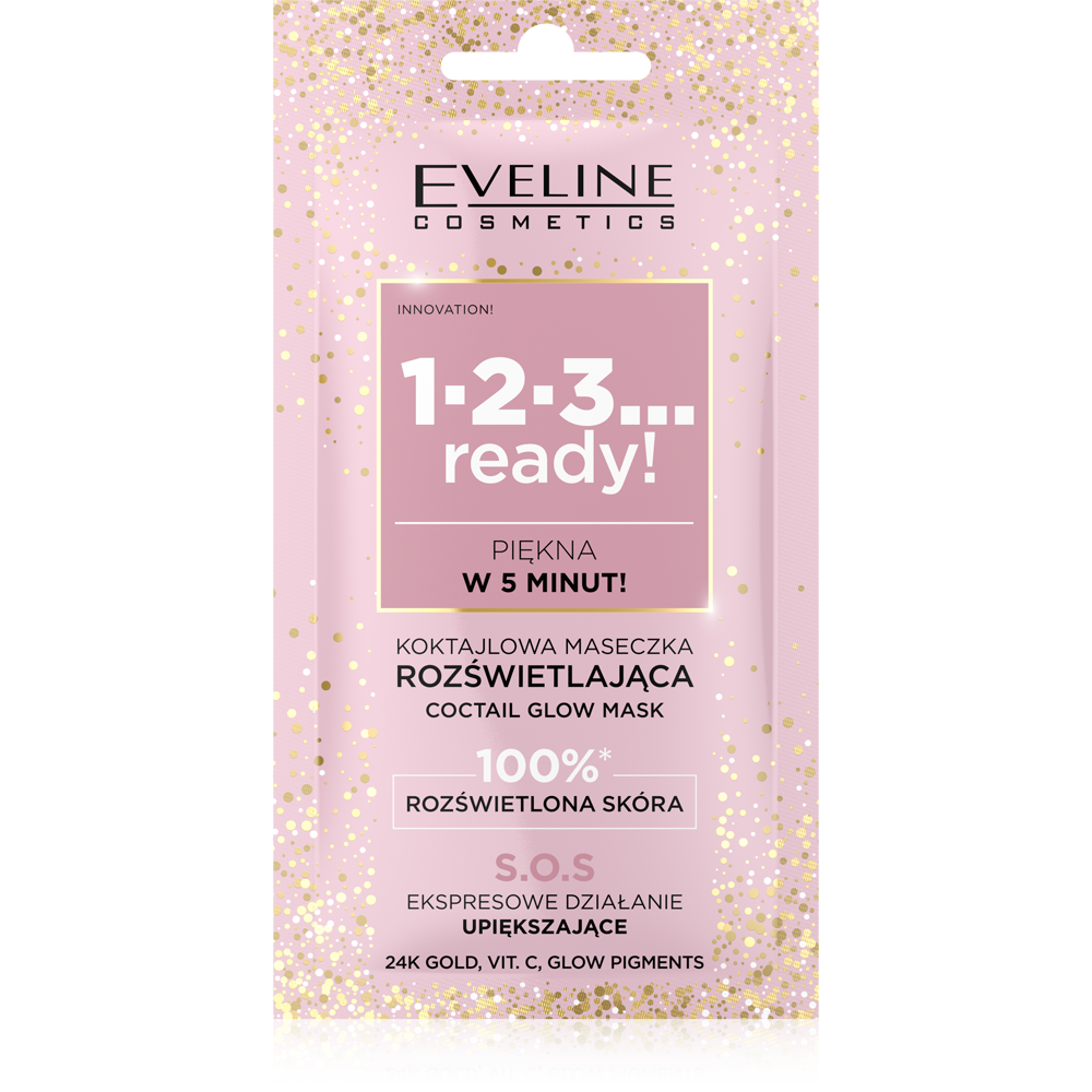 Eveline 1,2,3...Ready! Koktajlowa Maseczka Rozświetlająca 8ml