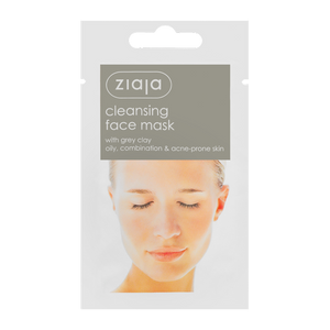 Ziaja Cleansing Mask with Gray Clay Mixed Greasy Acne Skin Vegan 7ml