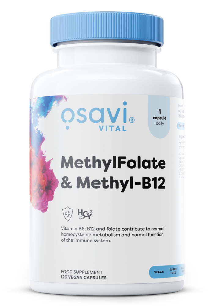 Osavi MethylFolate & Methyl-B12 For Nervous System Support and Homocysteine Metabolism 120 Vegan Capsules