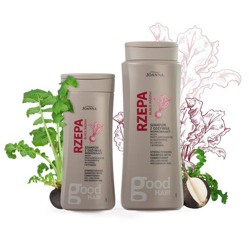 Joanna Czarna Rzepa Wzmacniający Szampon z Odżywką 200ml