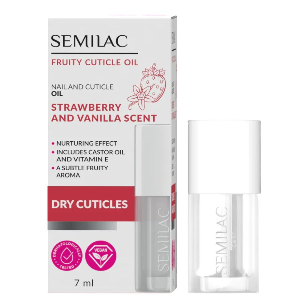 Semilac Nail And Cuticle Oil Strawberry Vanilla 7ml