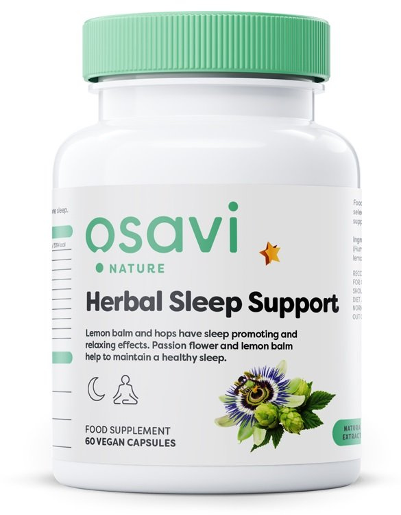 Osavi Herbal Sleep Support (Melatonin Free) for Natural Sleep 60 Vegan Caps