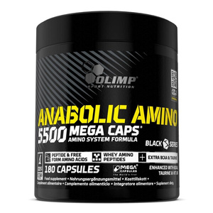 Olimp Nutrition Anabolic Amino 5500 Mega Caps Kompleks Aminokwasów na Wsparcie Mięśni 180 Kapsułek