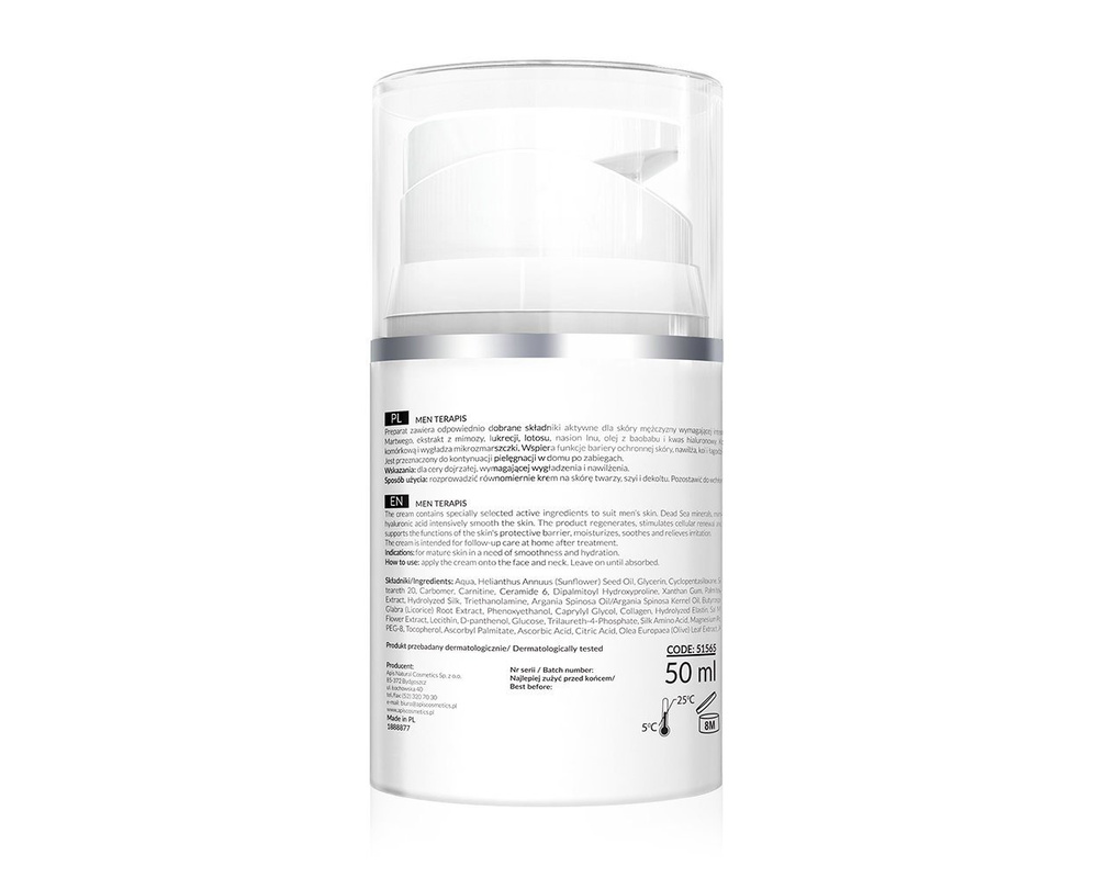 Apis MenTerApis Wygładzający Krem dla Mężczyzn z Minerałami z Morza Martwego 50ml
