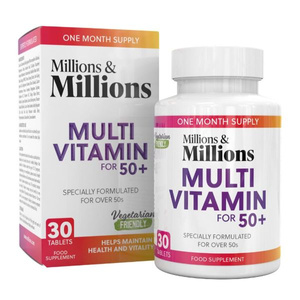 Millions & Millions Multi Vitamin for 50+ Men and Women 30 Tablets