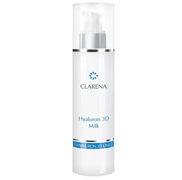 Clarena Hyaluron 3D Line - Ultra-Moisturizing Make-Up Remover Milk with Triple Hyaluronic Acid for Dry & Dehydrated Skin, 200ml