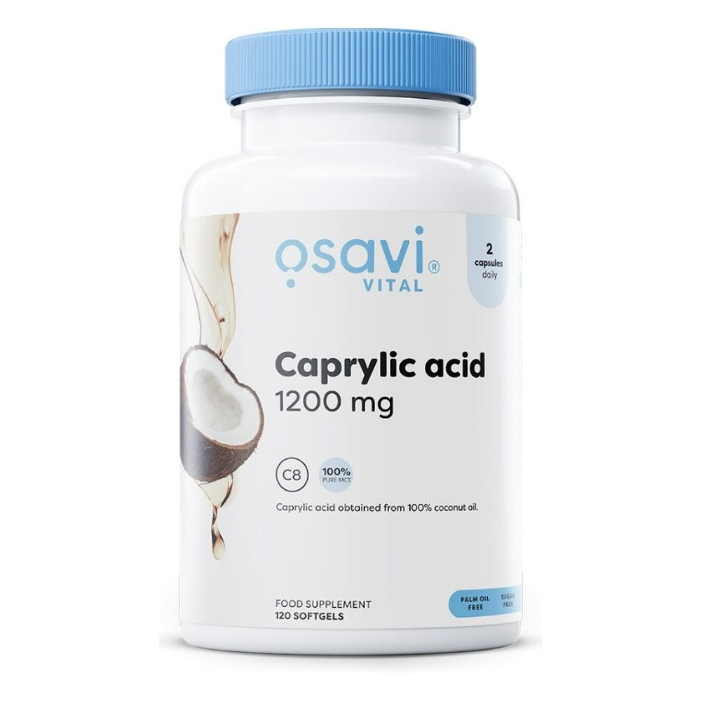 Osavi Kwas Kaprylowy 1200 mg Wsparcie Diety Keto 120 Kapsułek