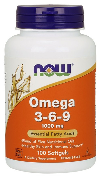 Now Foods Omega 3-6-9 1000mg 100 Kapsułek