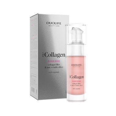 DuoLife Pro Collagen Elixir Rose Liftingujący Elixir dla Skóry w Okolicach Oczu Ust i Szyi 30ml