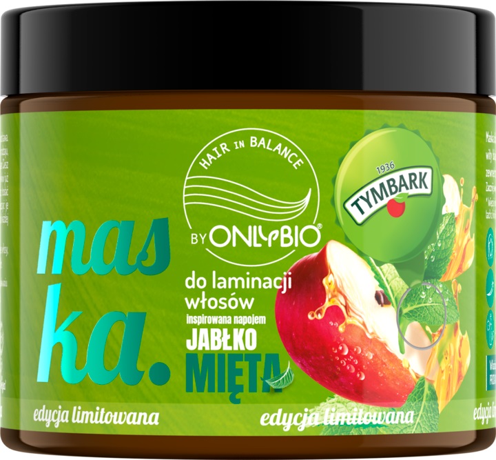 OnlyBio x Tymbark Apple-Mint Shine Boosting Lamination Mask for Matte and Rough Hair - 200ml