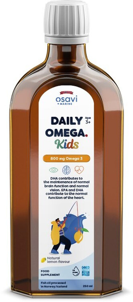 Osavi Daily Omega Kids 800mg Omega 3 with Natural Lemon Flavour 250ml