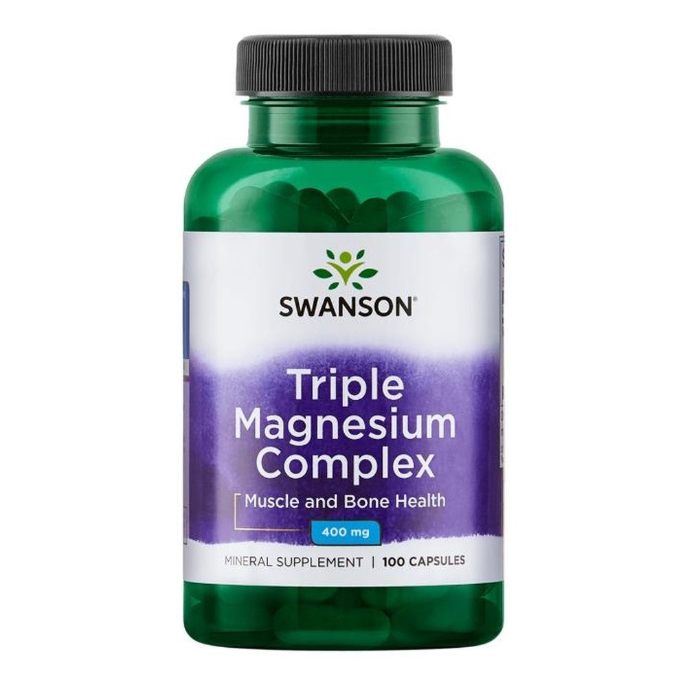 Swanson Triple Magnesium Complex 400mg 100 Capsules