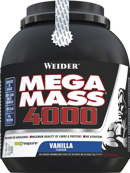 Weider Mega Mass 4000, Vanilla - 3000g