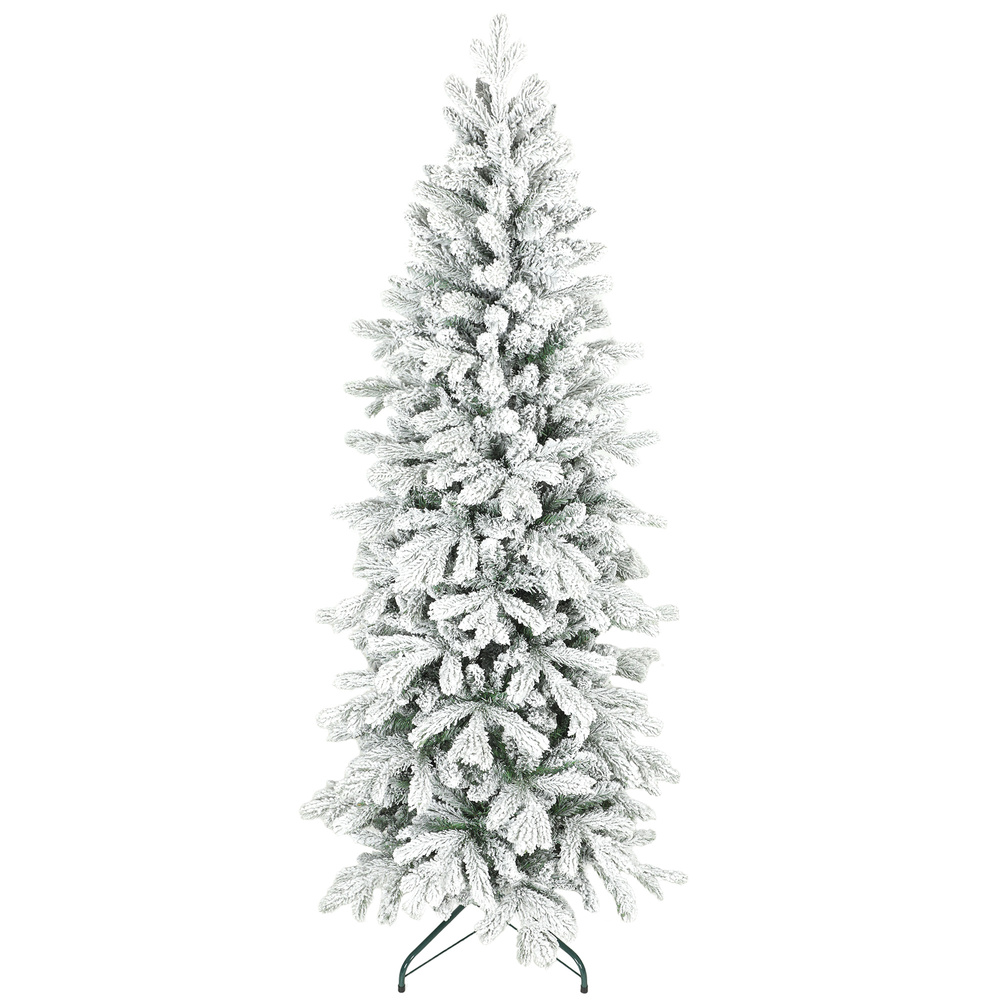 HOMCOM 6ft Flocked Artificial Christmas Tree