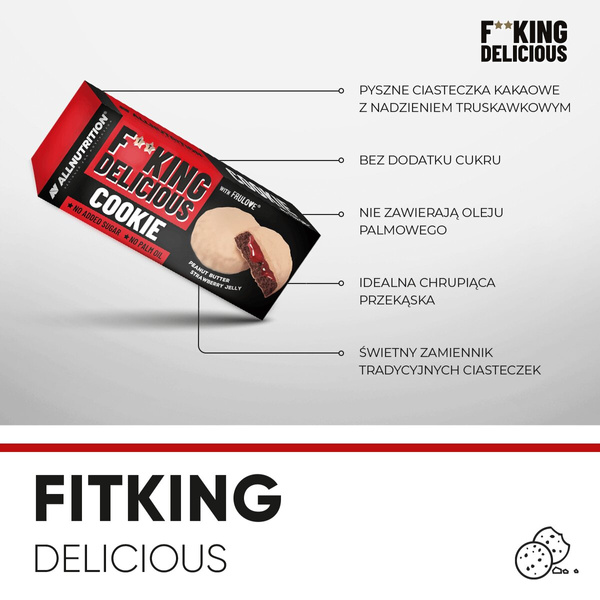 Allnutrition Fitking Delicious Cookie Peanut Butter Strawberry Jelly 128g