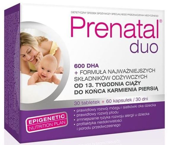 Prenatal Duo Wsparcie w Przebiegu Ciąży 30 Tabletek + 60 Kapsułek