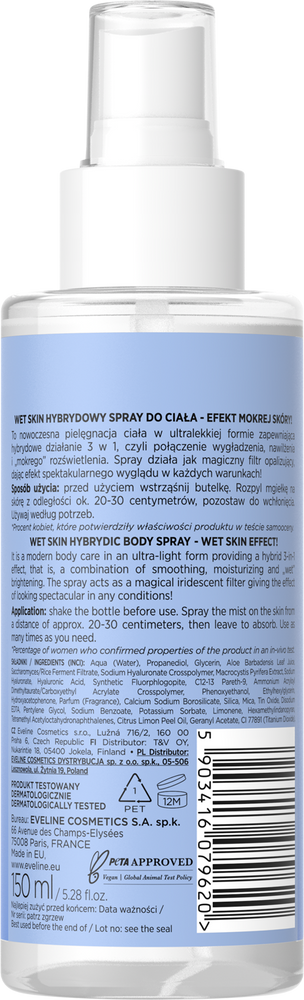Eveline Wet Skin Hybrydowy Spray do Ciała 150ml