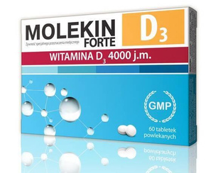 Molekin D3 Forte 4000 IU for Maintaining Correct Level of Calcium in Blood 60 Tablets