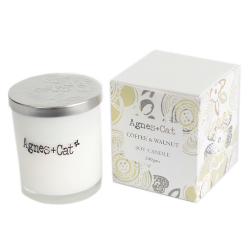 Agnes + Cat Votive Candle - Coffee and Walnut