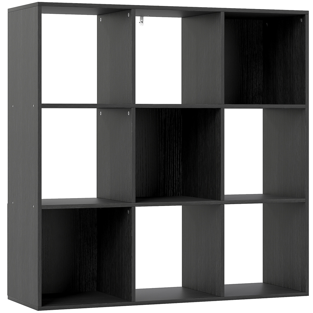 HOMCOM Nine-Cube Storage Shelf - Black