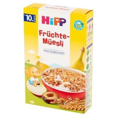 Hipp Bio Musli Wielozbożowe Banany Jabłka Śliwki od 10. Miesiąca 200g Best Before 30.11.26