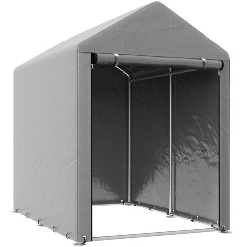 Outsunny 179 x 120cm Temporary Garden Shed, with Accessories - Light Grey
