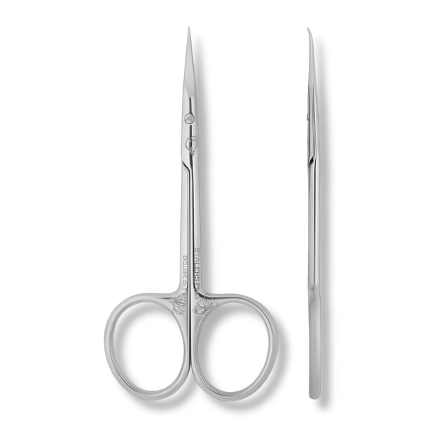 Staleks PRO Exclusive 23  Type 1 Magnolia Cuticle Scissors With Hook SX-23/1m