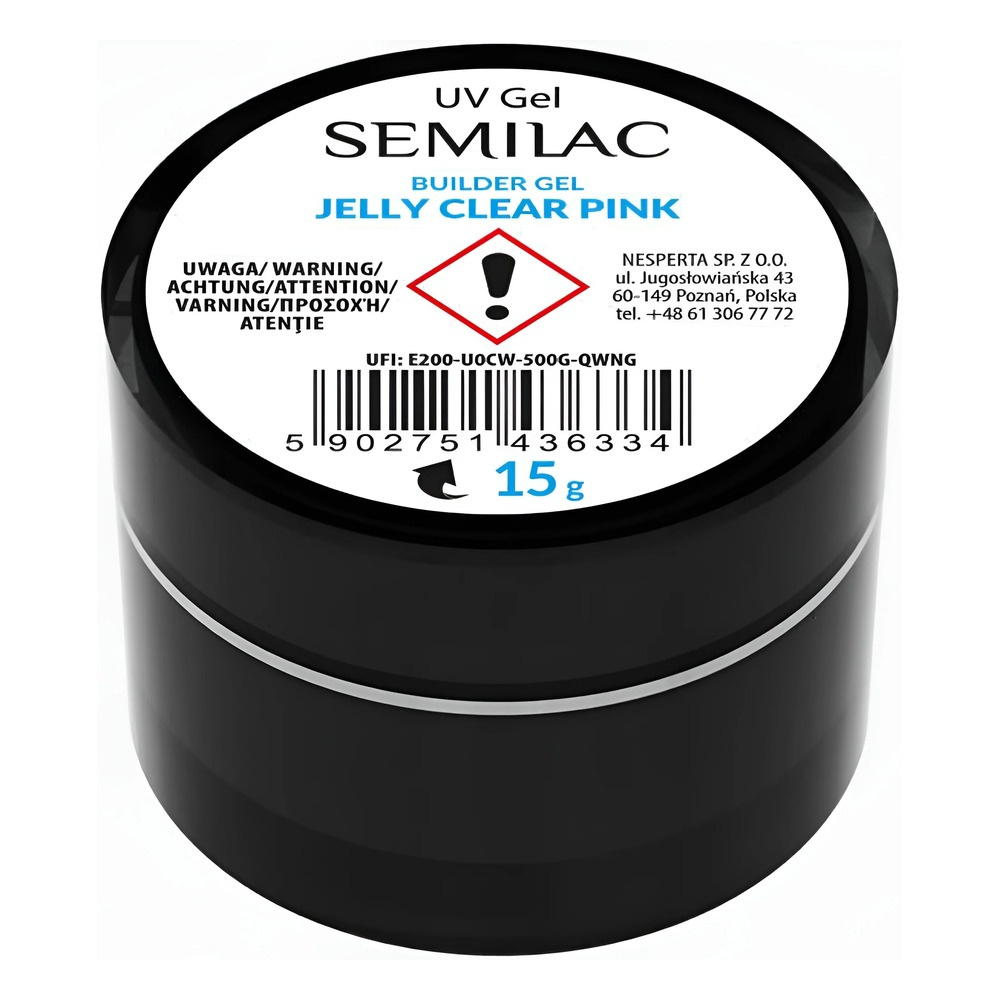 Semilac Builder Gel Jelly - Clear Pink 15g