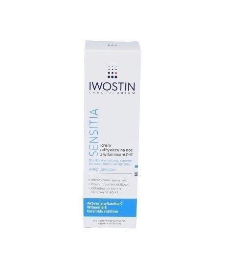 Iwostin Sensitia Night Nourishing Cream with Vitamins C + E Sensitive Skin 50ml