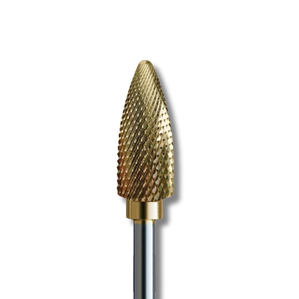 IQ Nails Speedy Tungsten Carbide Nail Drill Bit Cone Shape Special Cross Cuts 6mm ZRN Coating 275XUF HP.060 1 Piece