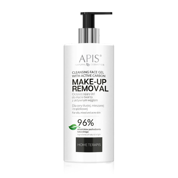 Apis Home TerApis Cleansing Face Gel with Active Carbon for Oily and Combination Skin 300ml