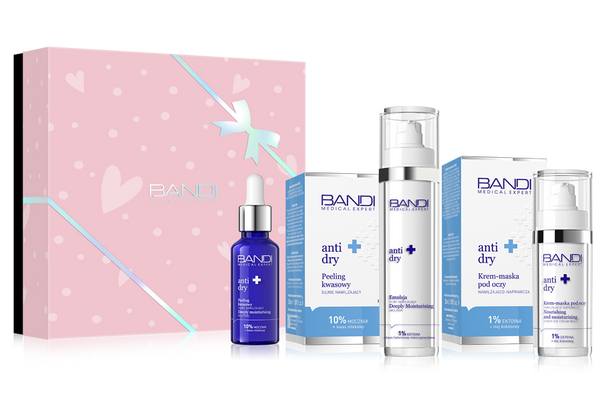 Bandi Zestaw Anti Dry Emulsja Peeling Kwasowy i Krem-Maska pod Oczy 50x30x30ml