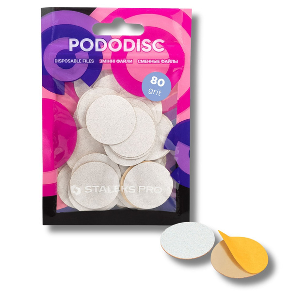 Staleks Pro Wymienne Pilniki Białe do Dysku do Pedicure PODODISC L EXPERT 50 Sztuk