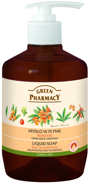 Green Pharmacy Mydło w Płynie Rokitnik Odmładza Odżywia i Nawilża 465 ml